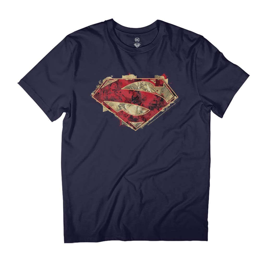 Superman Comic Graphic Art Logo Men's T-Shirt product image 1