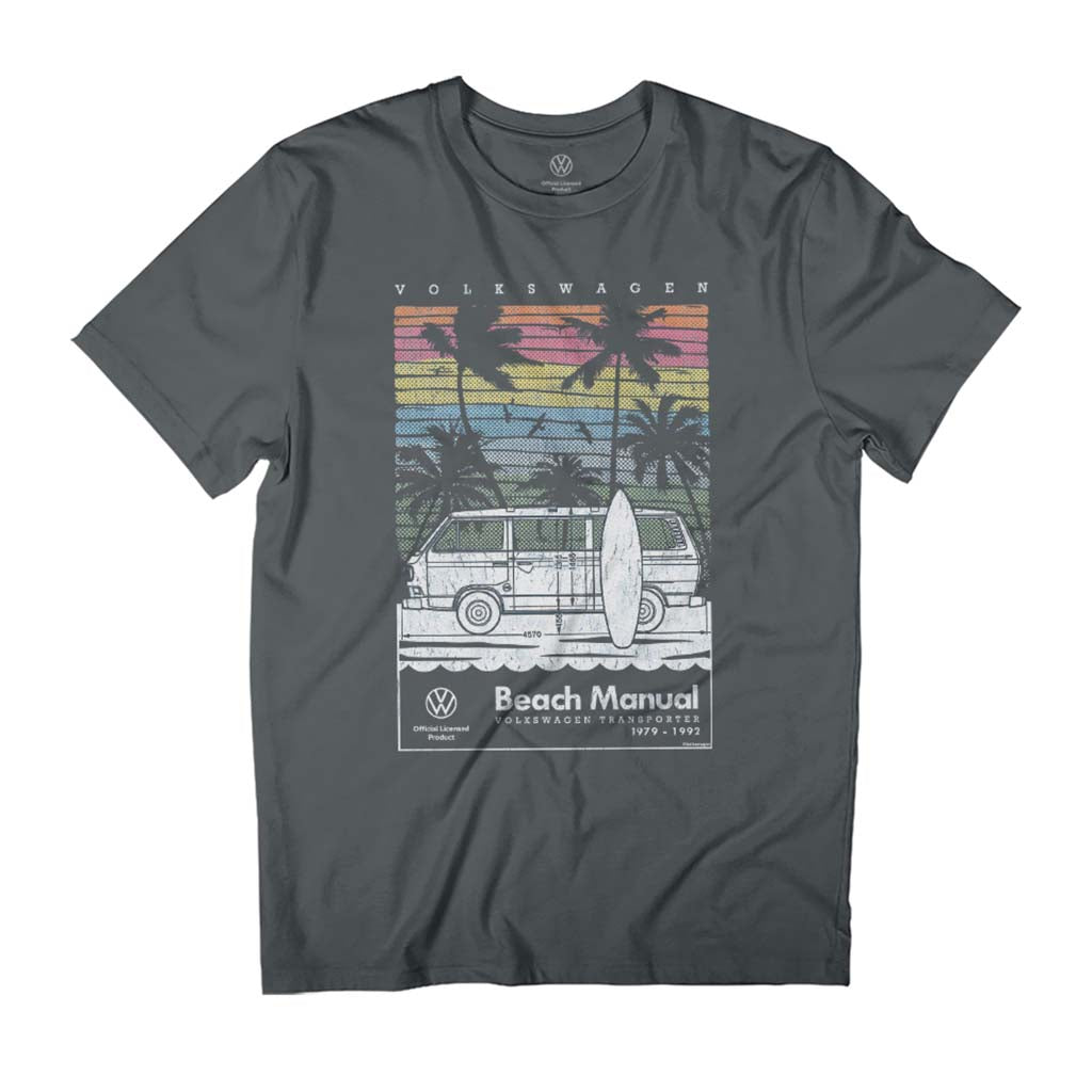 Volkswagen Transporter Type 2 T3 Beach Manual Men's T-Shirt product image 1