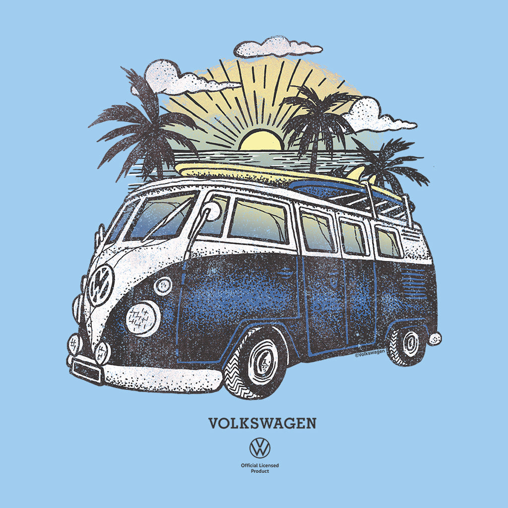 Volkswagen Type 2 T1 Campervan Beach Sketch Men's T-Shirt product image 2