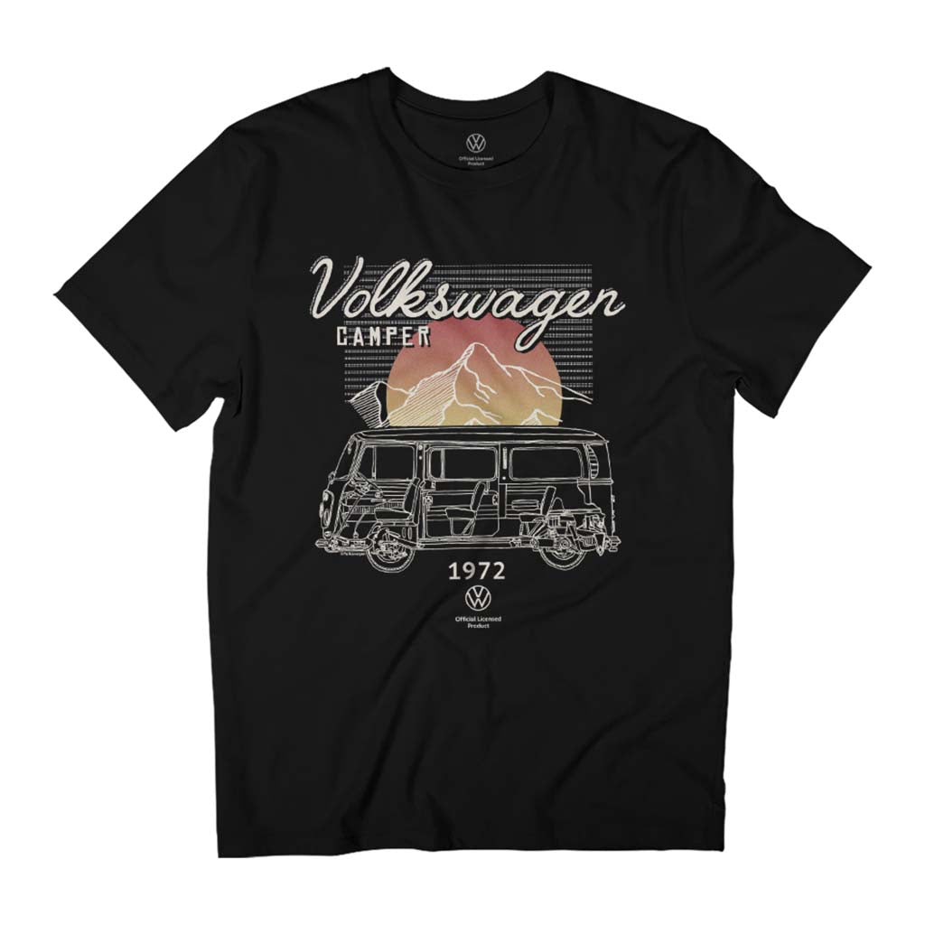 Volkswagen Type 2 T2 Campervan Retro Mountain Men's T-Shirt product image 1