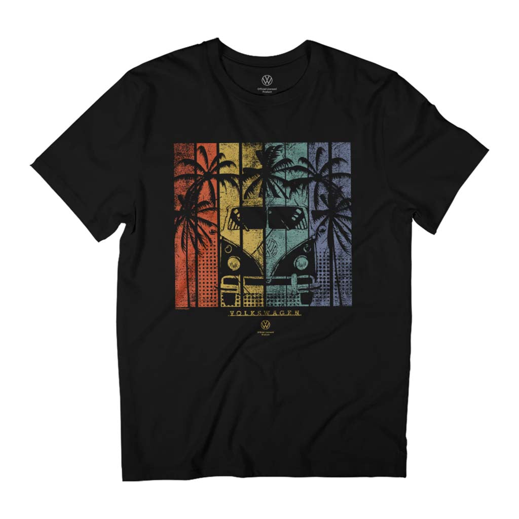 Volkswagen Type 2 T1 Retro Campervan Beach Palm Trees Men's product image 1