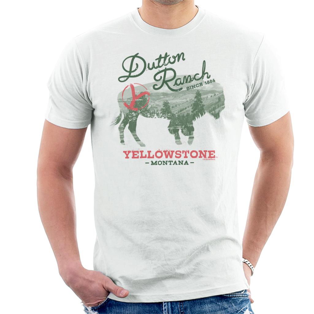 Yellowstone Green Cattle Dutton Ranch Logo Men's T-Shirt product image 1