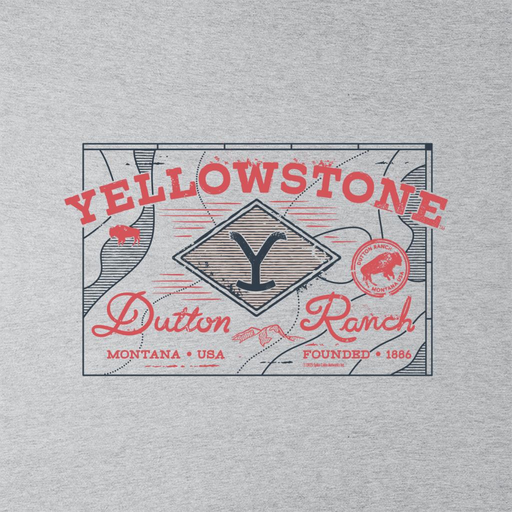 Yellowstone Dutton Ranch Montana USA Red Men's T-Shirt product image 2