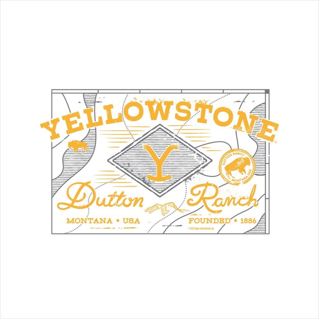 Yellowstone Montana USA Dutton Range Yellow Men's T-Shirt product image 2