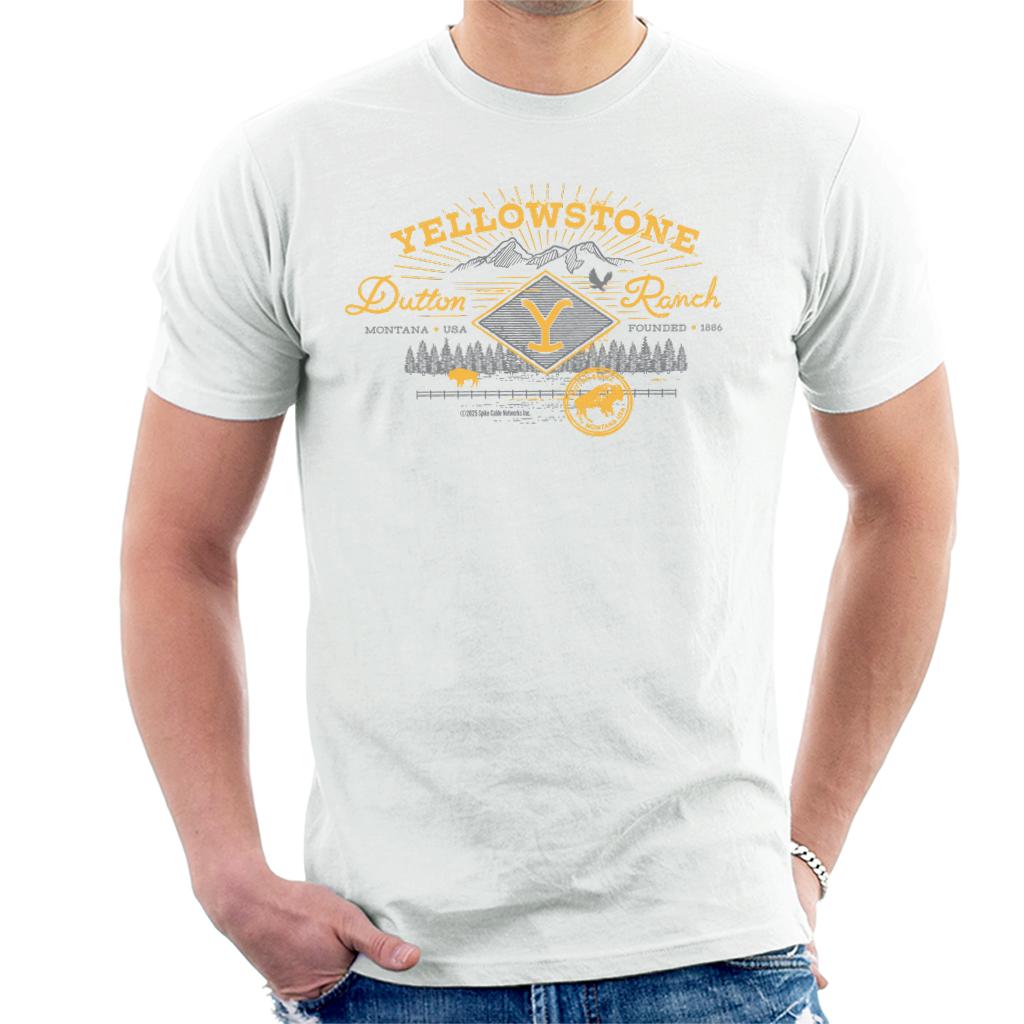 Yellowstone Yellow Logo Founded 1886 Men's T-Shirt product image 1