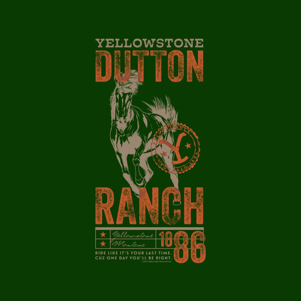 Yellowstone Dutton Ranch 1886 Horse Poster Men's T-Shirt