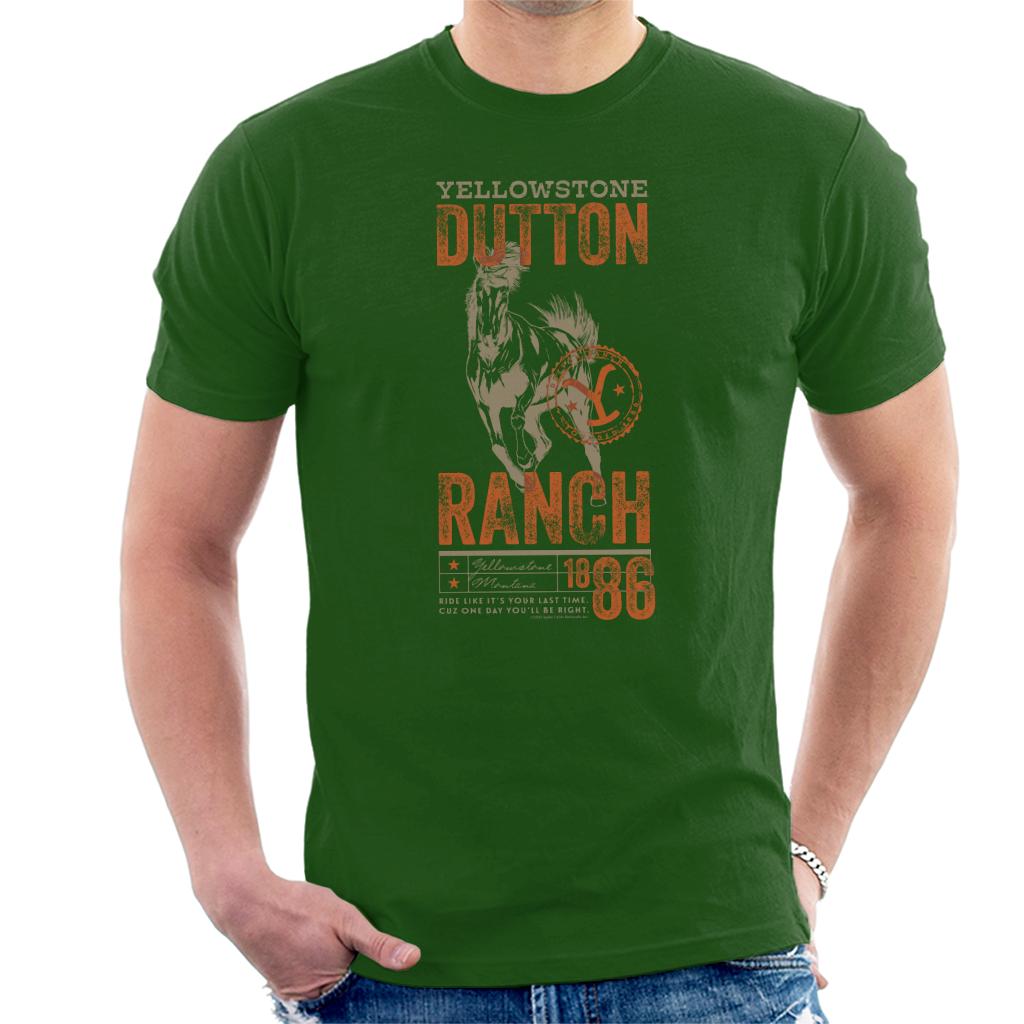 Yellowstone Dutton Ranch 1886 Horse Poster Men's T-Shirt
