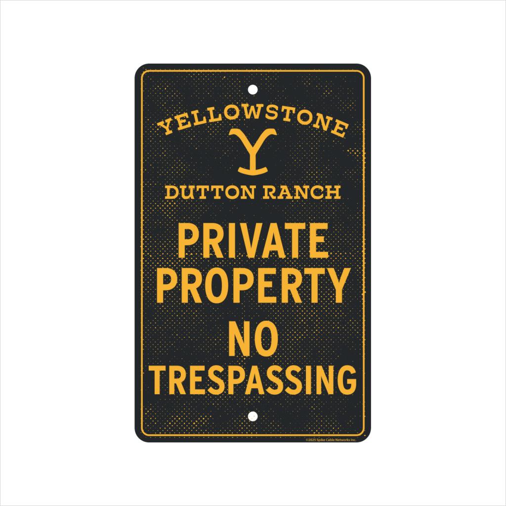 Yellowstone Dutton Ranch Private Property Sign Men's T-Shirt product image 2
