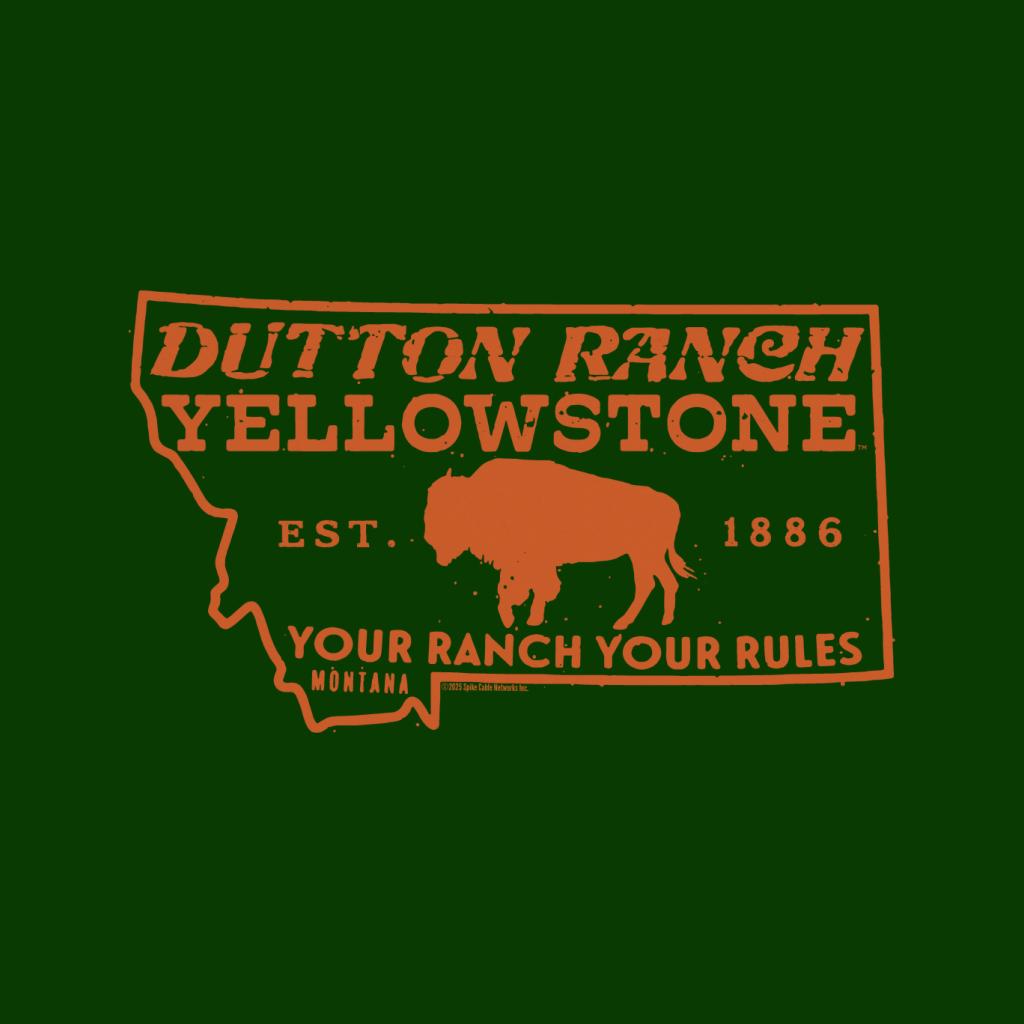 Yellowstone Dutton Ranch Montana State Outline Men's T-Shirt product image 2