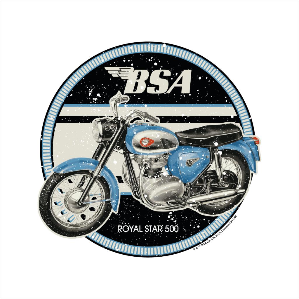 BSA Royal Star 500 Motorcycle Distressed Badge Men's T-Shirt product image 2