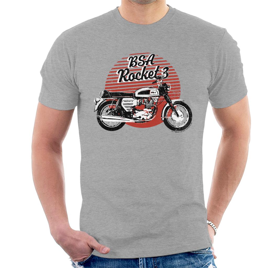 BSA Rocket 3 Roadster Motorcycle Sunset Men's T-Shirt product image 1