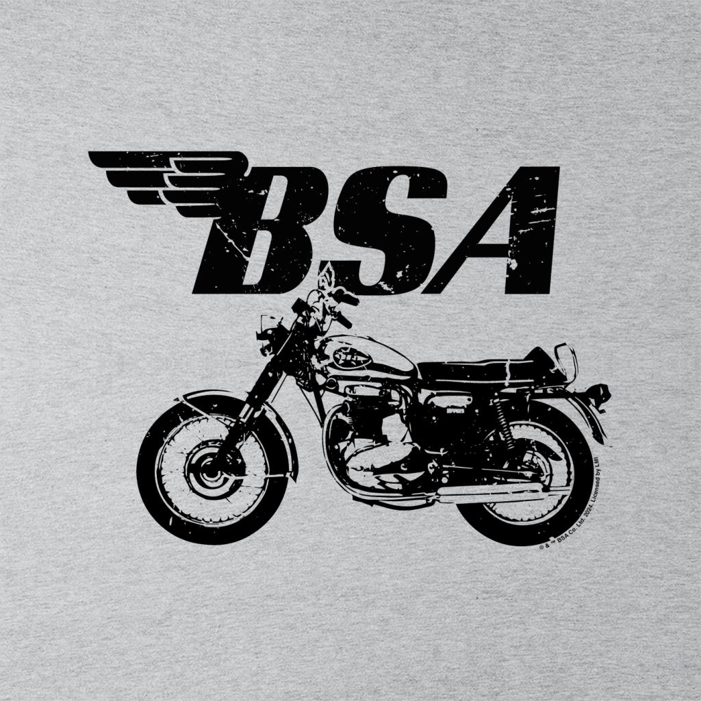 BSA Logo Distressed Thunderbolt Motorcycle Men's T-Shirt product image 2