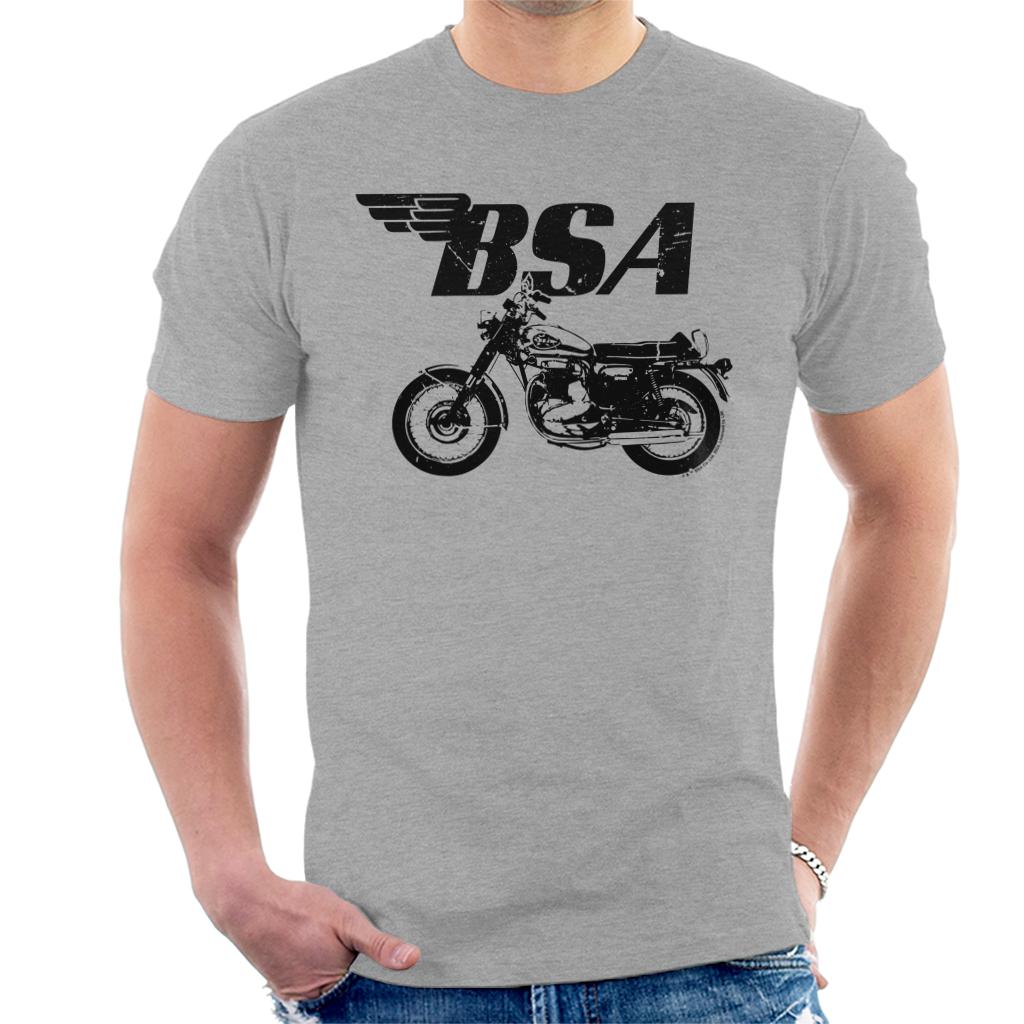 BSA Logo Distressed Thunderbolt Motorcycle Men's T-Shirt product image 1
