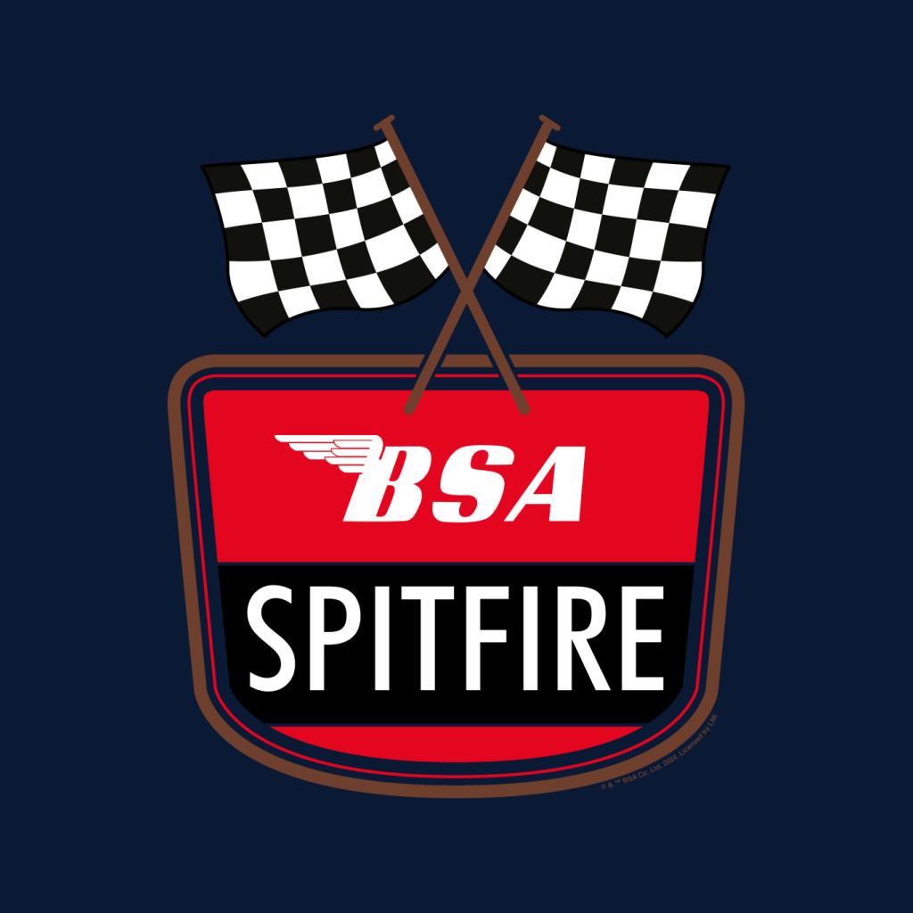 BSA Spitfire Motorcycle Flag Badge Decal Men's T-Shirt product image 2