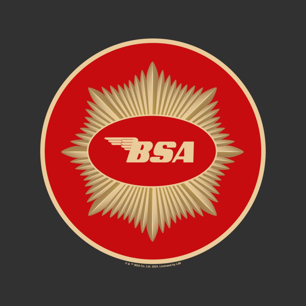 BSA Motorcycle Red Sun Flare Logo Men's T-Shirt product image 2
