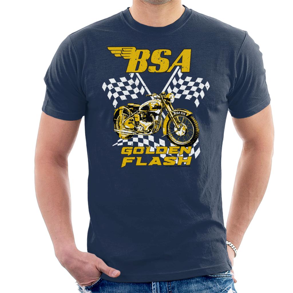 BSA 650 Golden Flash Motorcycle Chequered Flags Men's product image 1