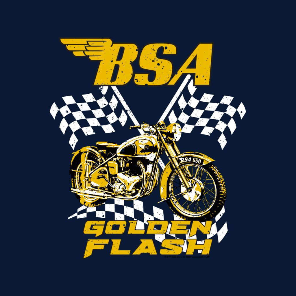 BSA 650 Golden Flash Motorcycle Chequered Flags Men's product image 2