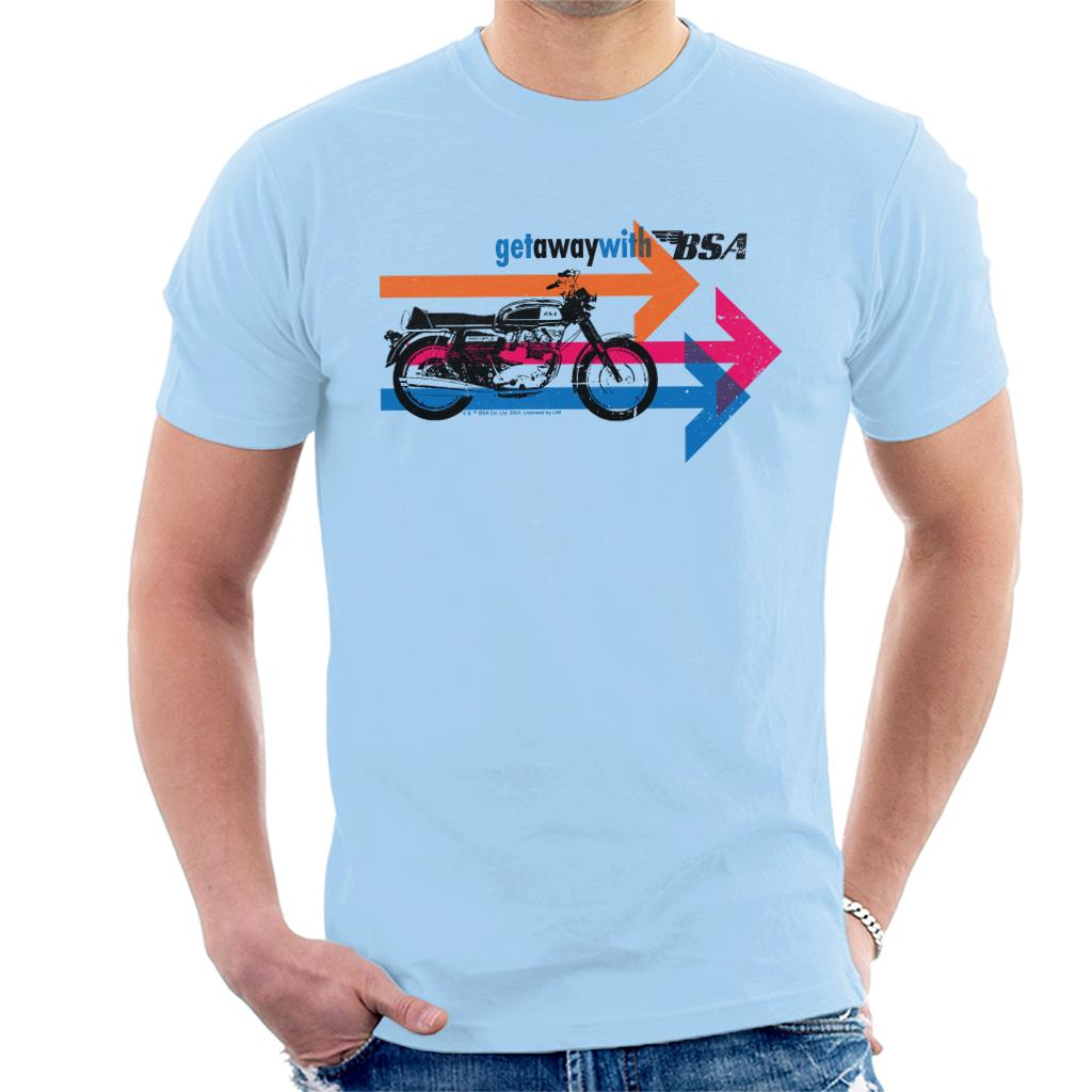 BSA Rocket 3 Motorcycle Retro 70's Arrow Ad Men's T-Shirt product image 1