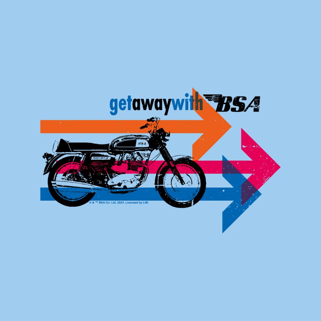 BSA Rocket 3 Motorcycle Retro 70's Arrow Ad Men's T-Shirt product image 2