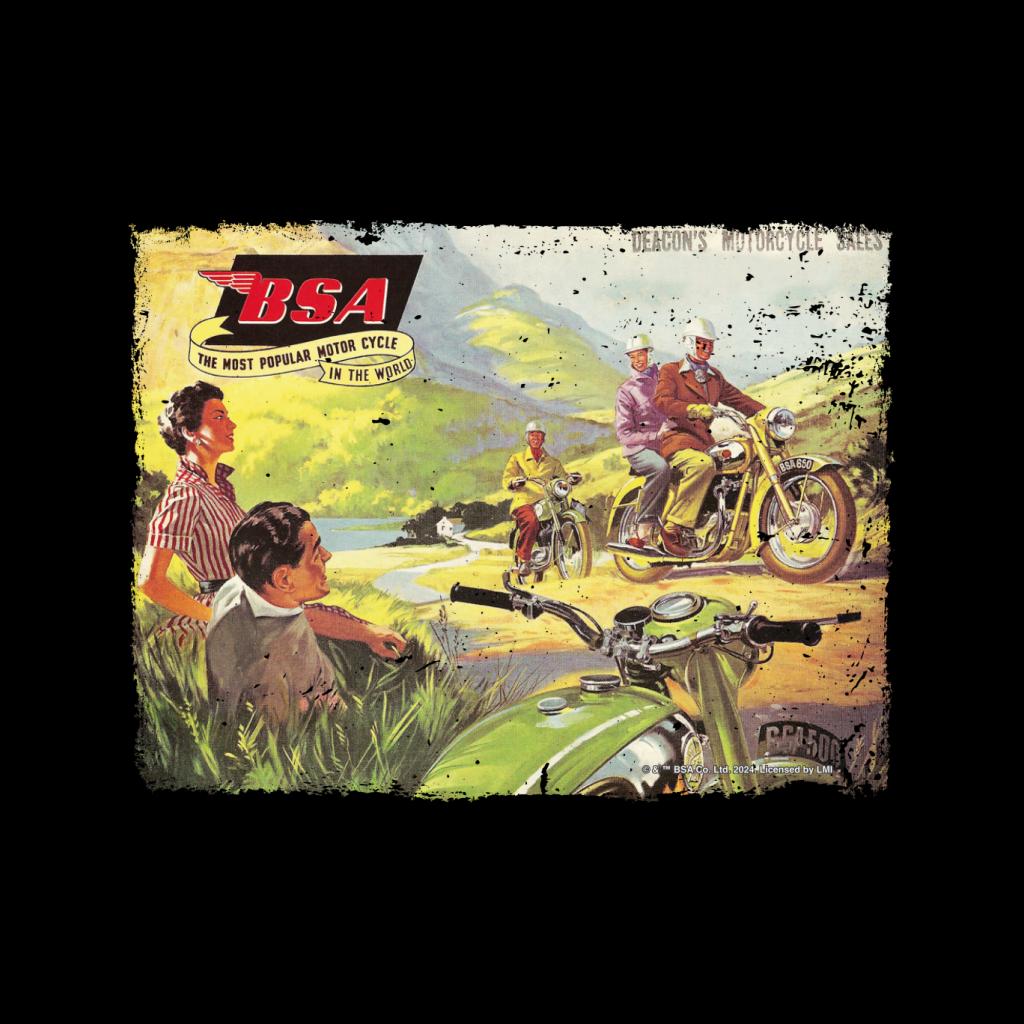 BSA Motorcycles 1950's Vintage Countryside Ad Men's T-Shirt product image 2