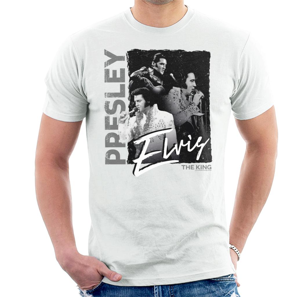 Elvisly Yours Retro Elvis The King Montage Men's T-Shirt product image 1