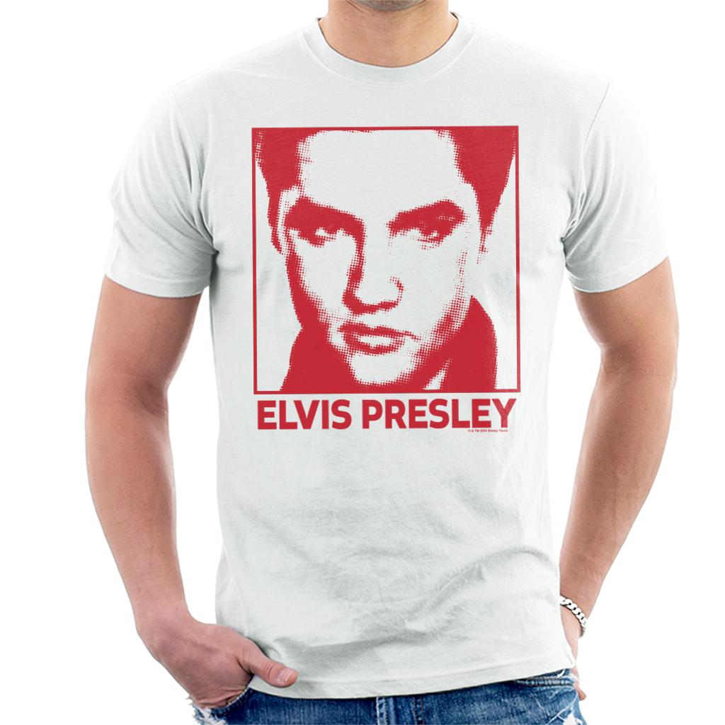 Elvisly Yours Elvis Presley Red Face Men's T-Shirt product image 1