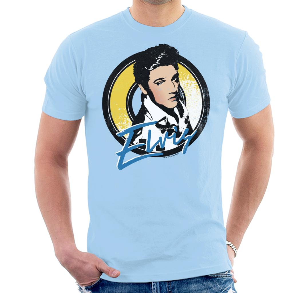 Elvisly Yours Elvis Presley Retro Yellow Circle Logo Men's product image 1