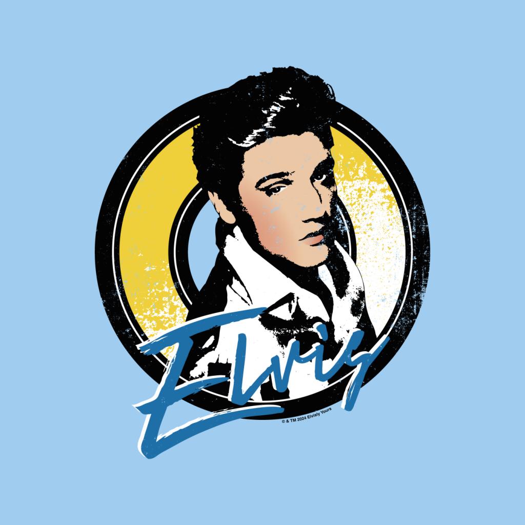 Elvisly Yours Elvis Presley Retro Yellow Circle Logo Men's product image 2