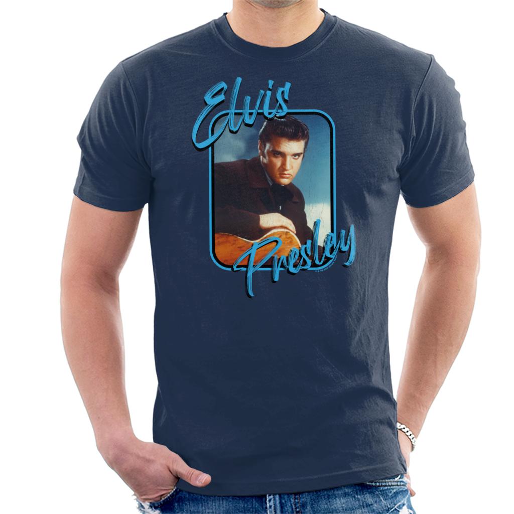 Elvisly Yours Elvis Presley Retro Guitar Portrait Men's product image 1