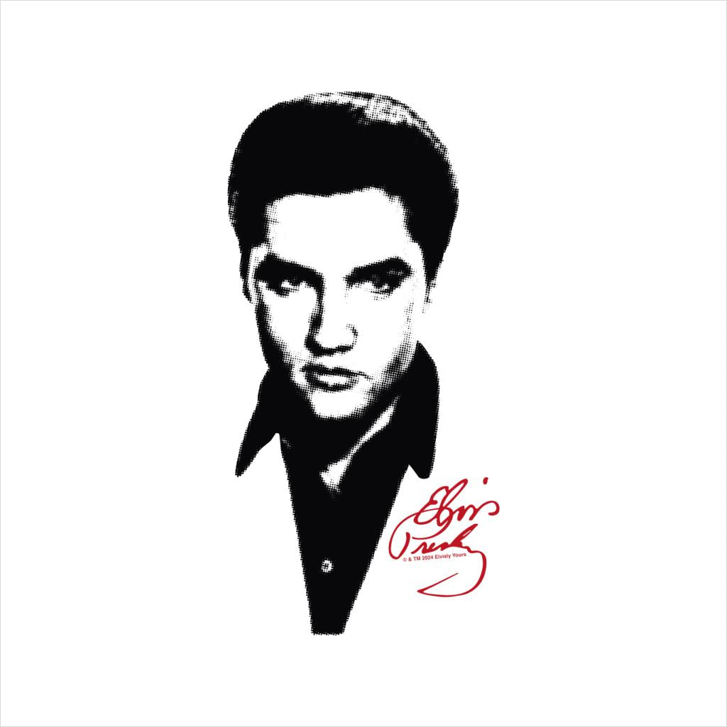 Elvisly Yours Elvis Presley Black & White Portrait Men's product image 2
