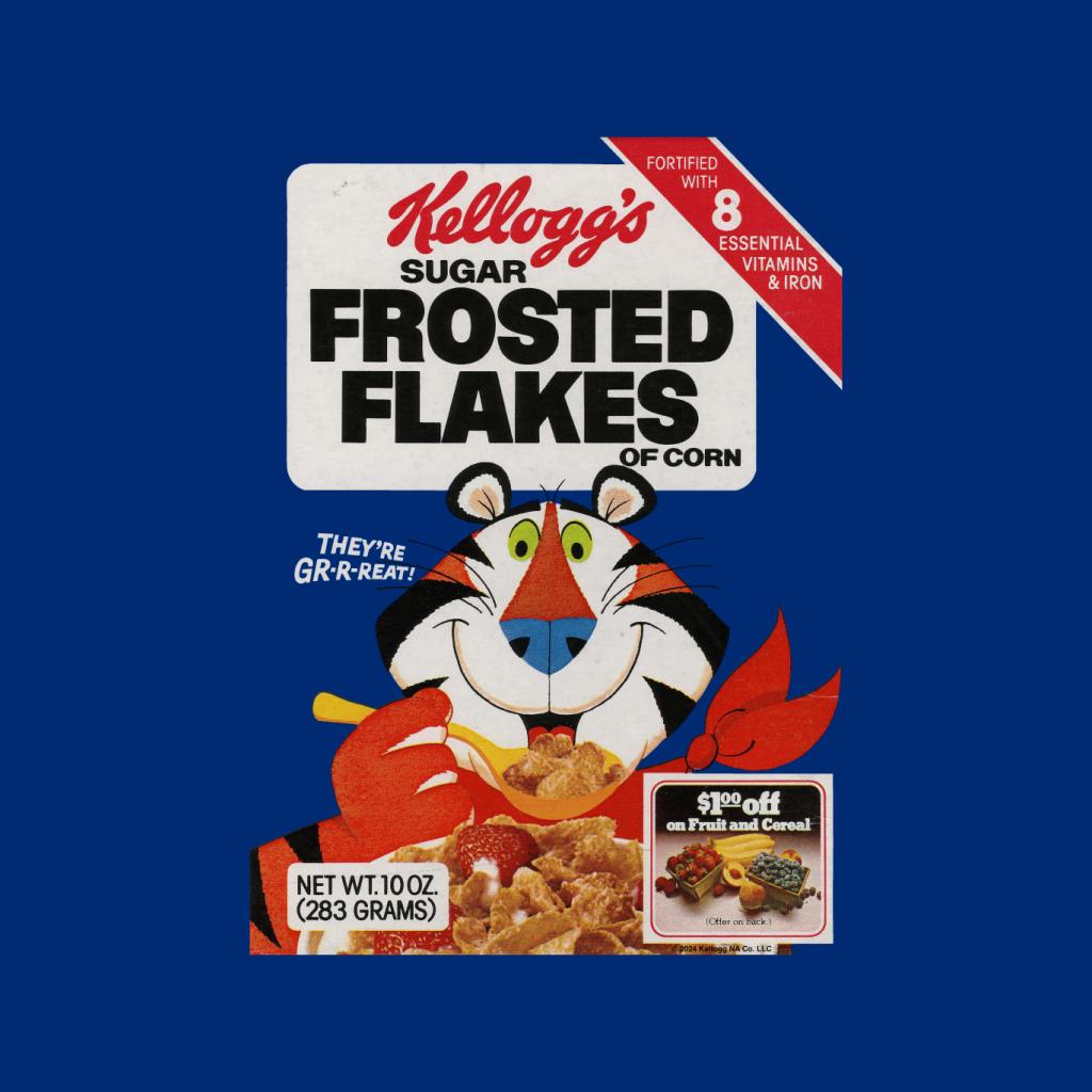 Kelloggs Frosted Flakes 1980's Cereal Box Tony the Tiger product image 2