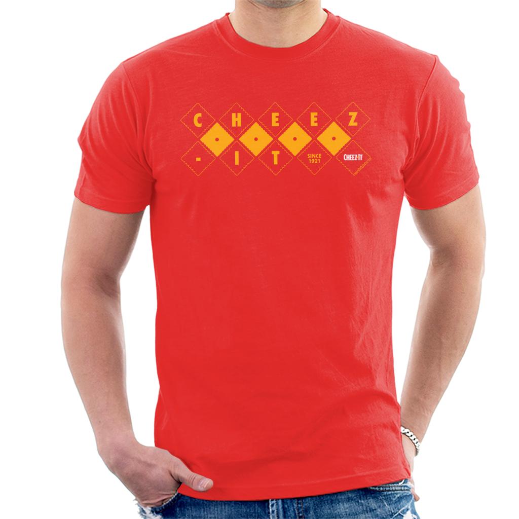 Kelloggs Cheez It Snack Crackers Pattern Art Men's T-Shirt product image 1