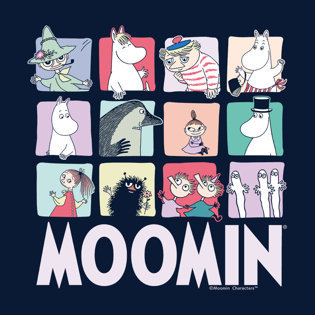 Moomin Group Character Blocks Dark Men's T-Shirt product image 2