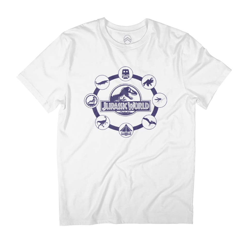 Jurassic Park Universal World Film Iconography Men's T-Shirt product image 1