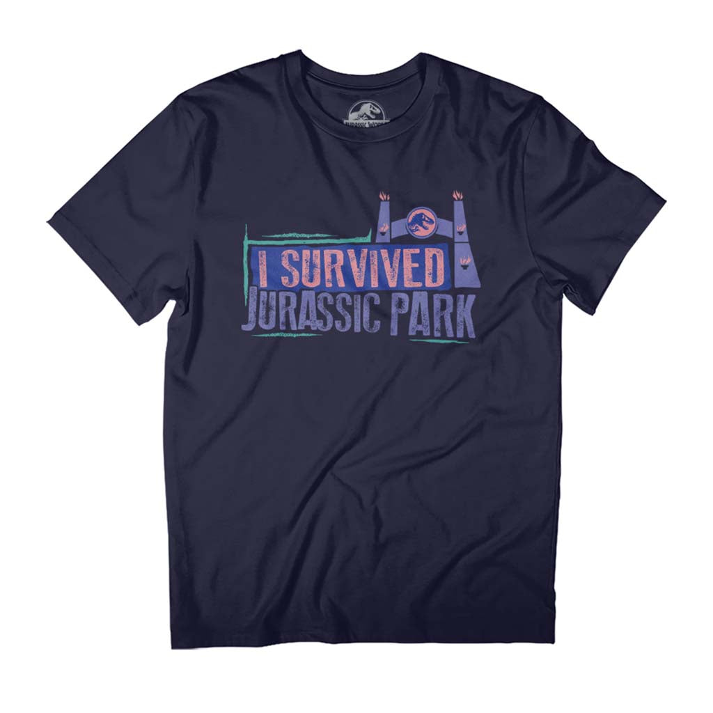 Jurassic Park Gate I Survived Men's T-Shirt product image 1