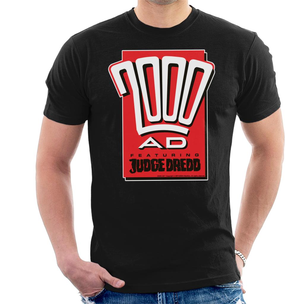 2000 AD Comics Featuring Judge Dredd 1988 Logo Men's T-Shirt product image 1