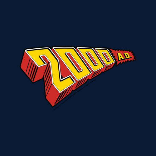 2000 AD Comics Red & Yellow 1977 Logo Men's T-Shirt product image 2