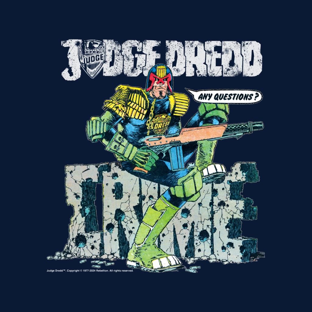 Judge Dredd Any Questions 2000 AD Comics Men's T-Shirt product image 2