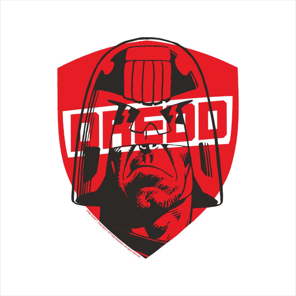 Judge Dredd Red Shield Over Eyes 2000 AD Men's T-Shirt product image 2