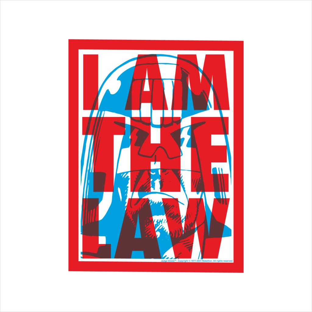 Judge Dredd I Am The Law Blue Helmet 2000 AD Men's T-Shirt product image 2