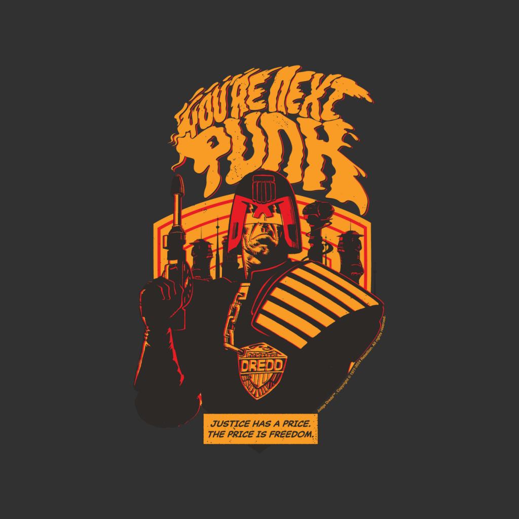 Judge Dredd You're Next Punk Justice Quote 2000 AD Men's product image 2