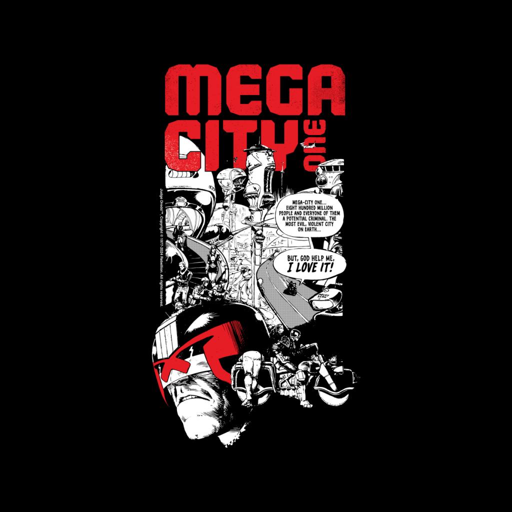 Judge Dredd 2000 AD Comics Mega City One Men's T-Shirt product image 2