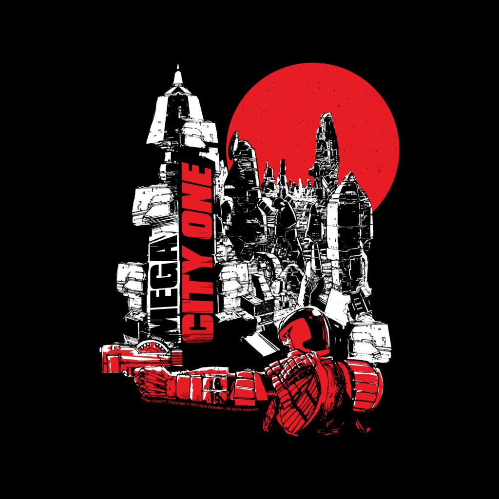 Judge Dredd 2000 AD Comics Mega City One Red Men's T-Shirt product image 2