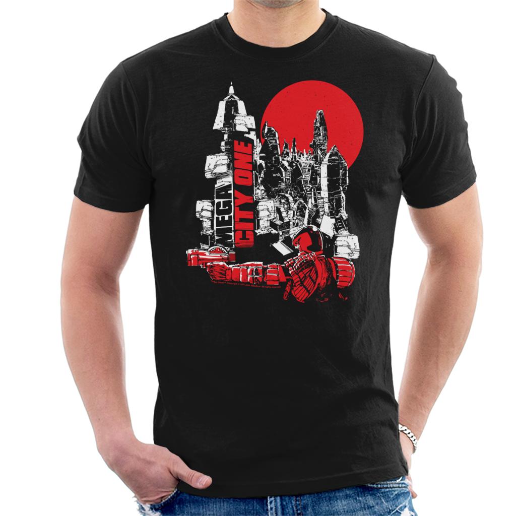 Judge Dredd 2000 AD Comics Mega City One Red Men's T-Shirt product image 1