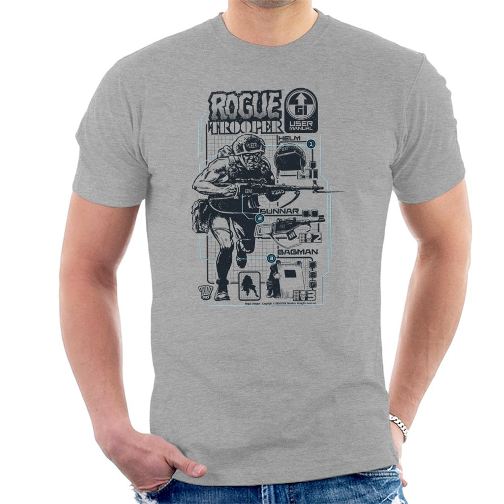 Rogue Trooper Helm Gunnar & Bagman User Manual Men's T-Shirt product image 1