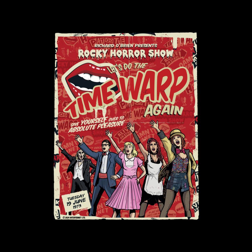 Rocky Horror Show Richard O'Brien Presents Time Warp Poster Men's T-Shirt